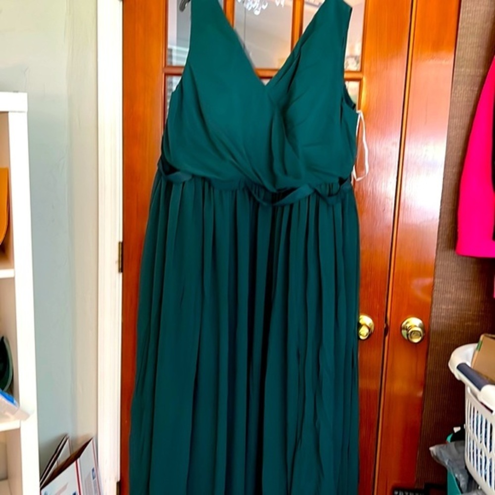AW, bridal free size green dress New